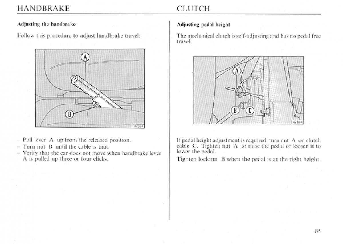 manual  Lancia Delta I 1 owners manual / page 85