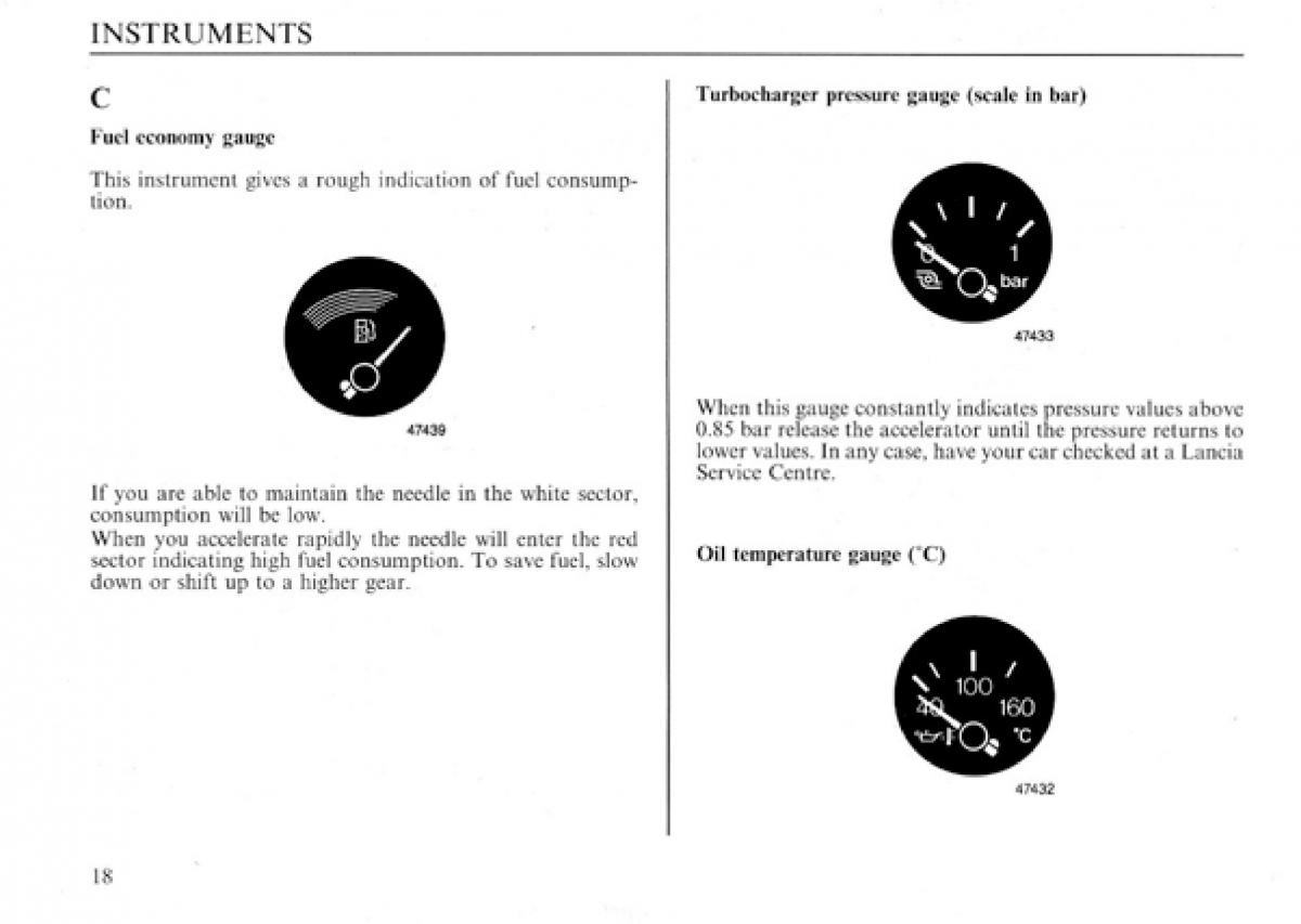 Lancia Delta I 1 owners manual / page 19
