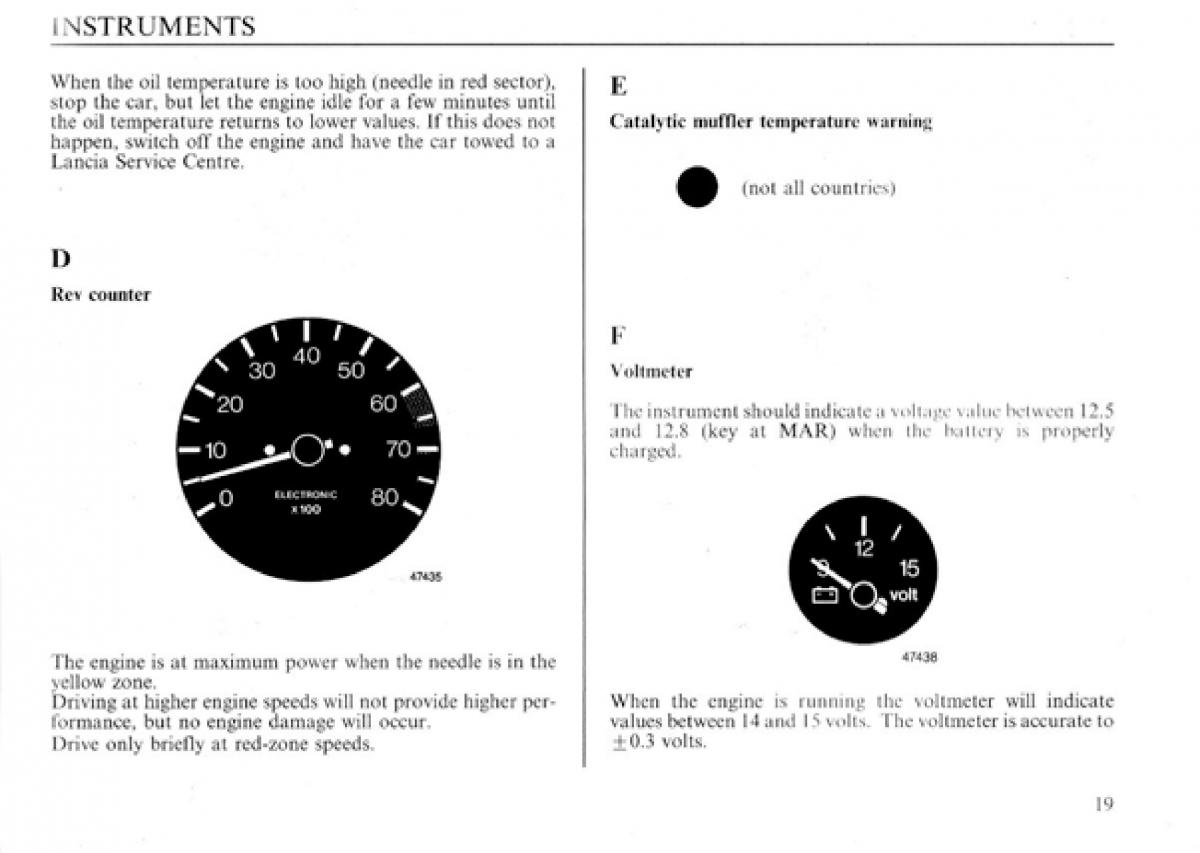 manual  Lancia Delta I 1 owners manual / page 20