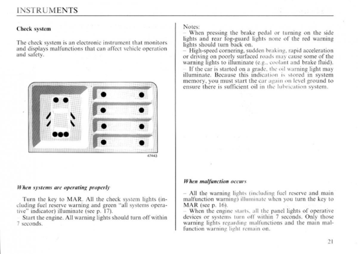 manual  Lancia Delta I 1 owners manual / page 22