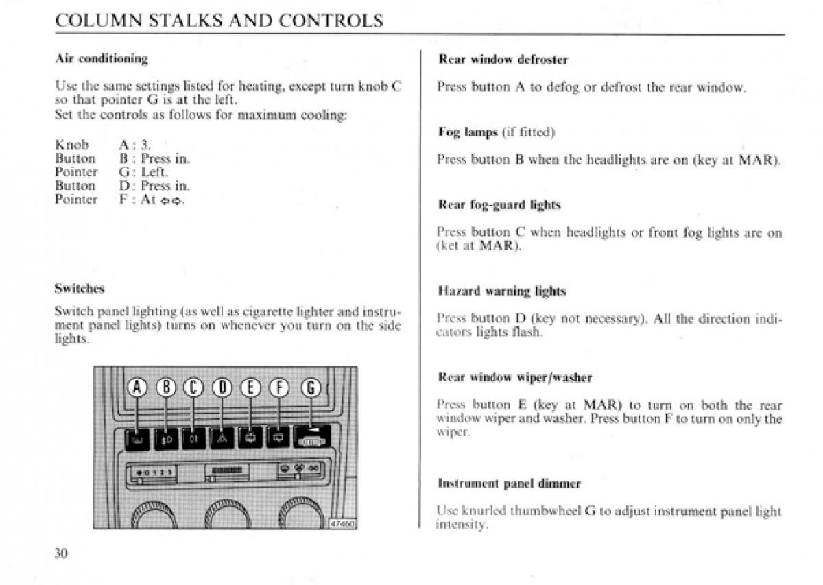 manual  Lancia Delta I 1 owners manual / page 31