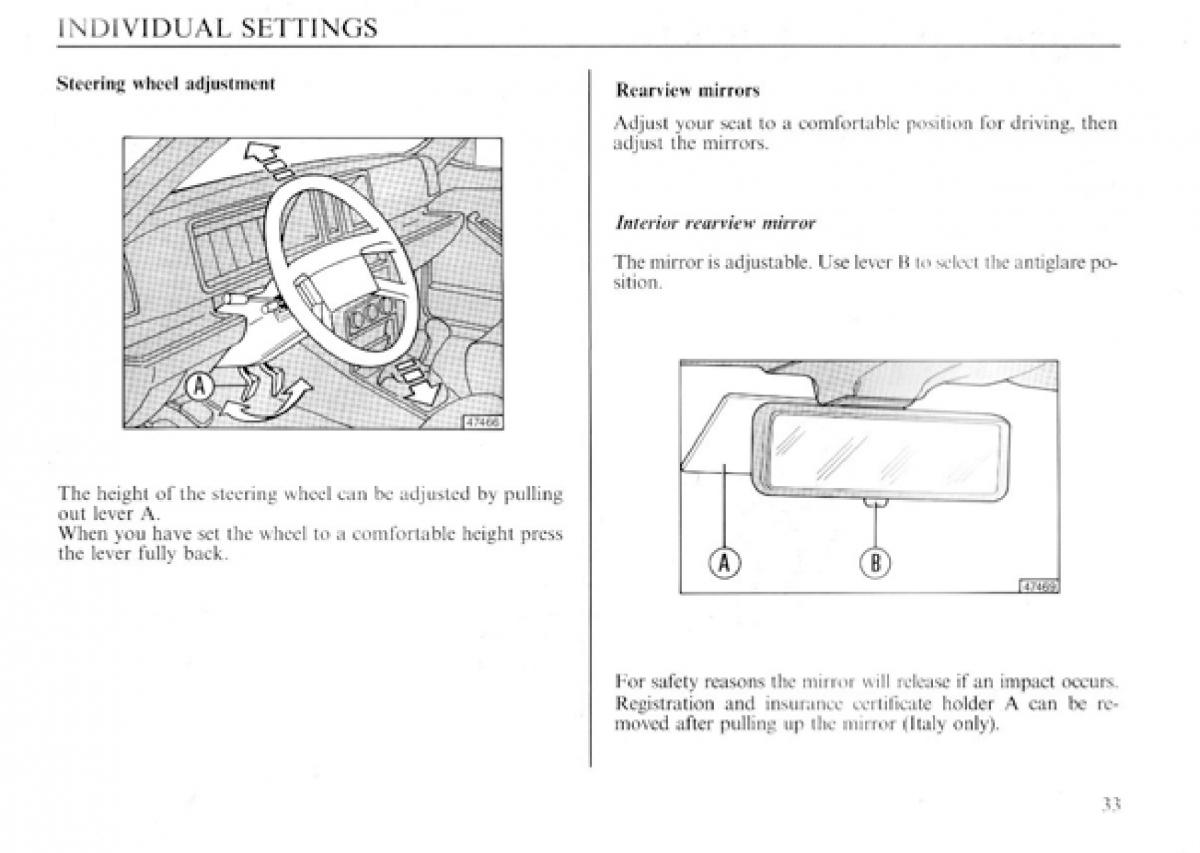 manual  Lancia Delta I 1 owners manual / page 34