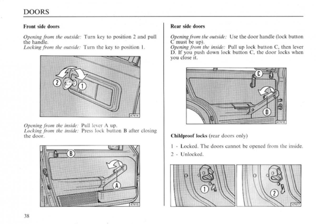 manual  Lancia Delta I 1 owners manual / page 39