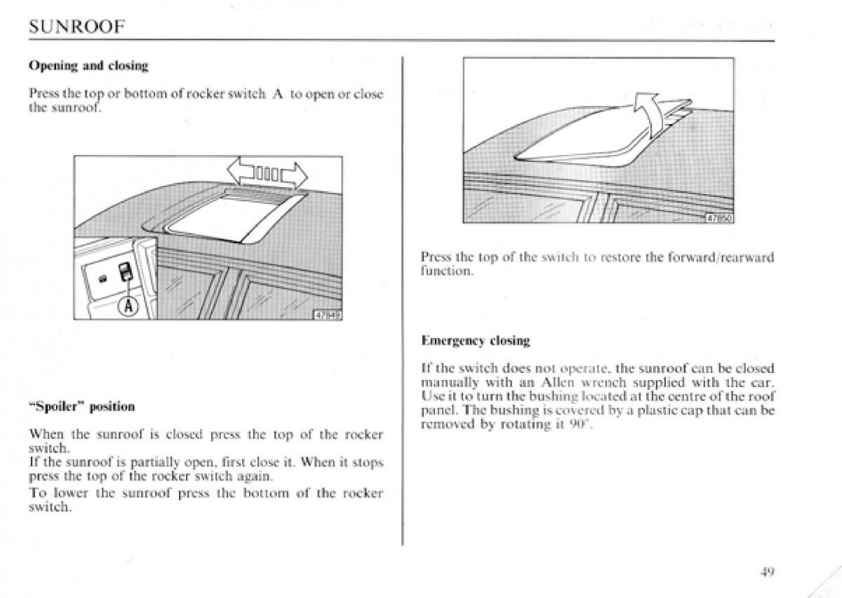 manual  Lancia Delta I 1 owners manual / page 50