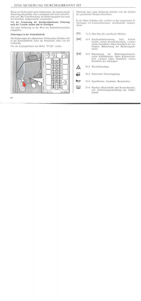 Lancia Delta II 2 Handbuch / page 94