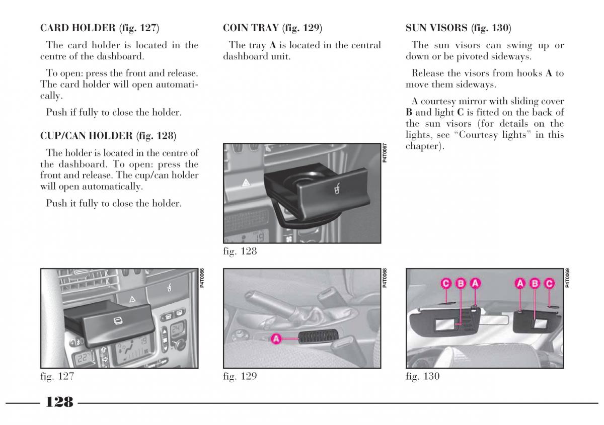 Lancia Lybra owners manual / page 129