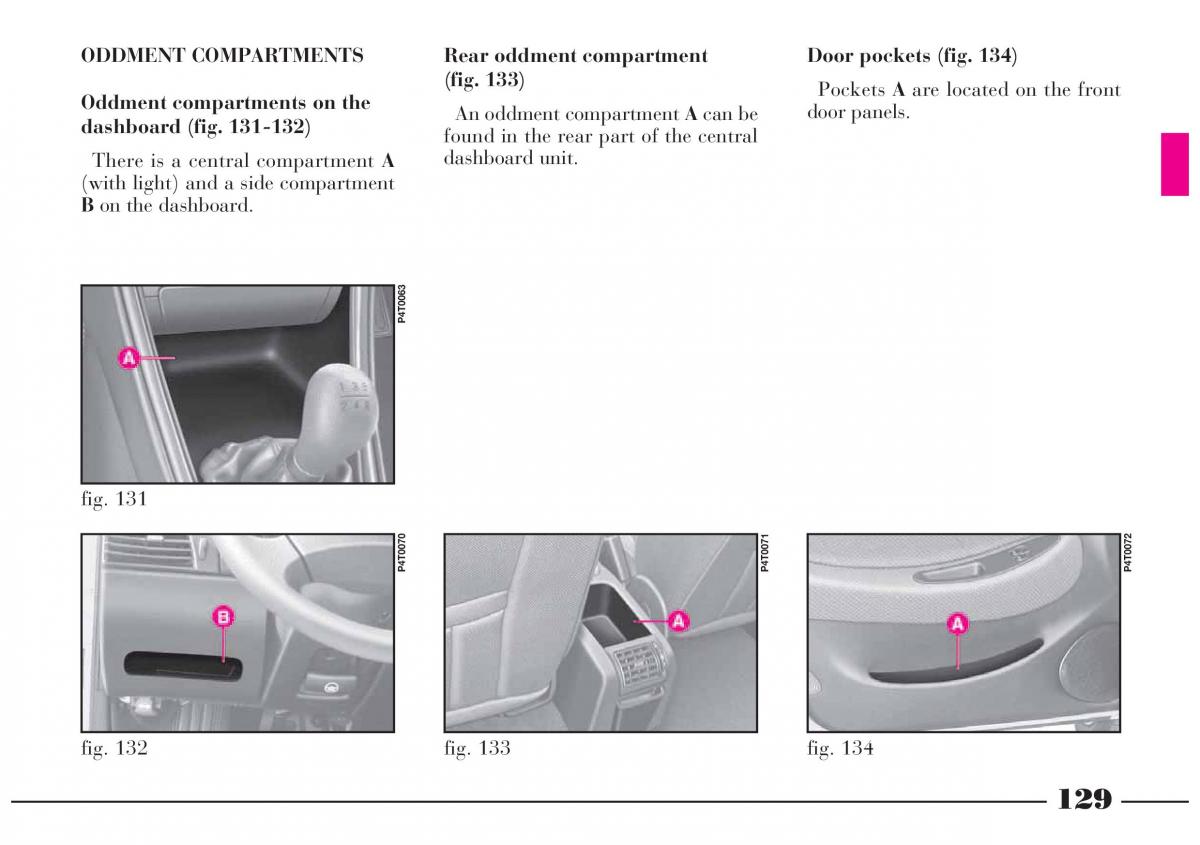 Lancia Lybra owners manual / page 130