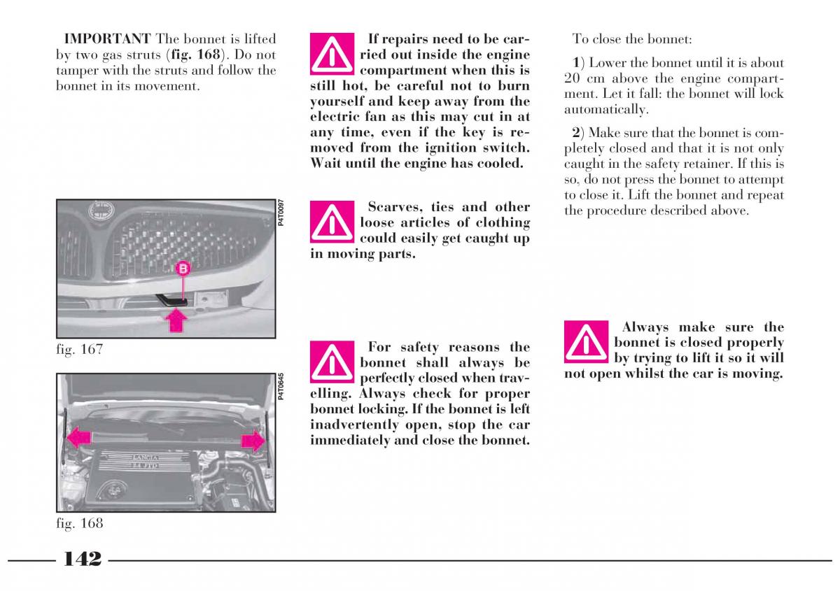 Lancia Lybra owners manual / page 143