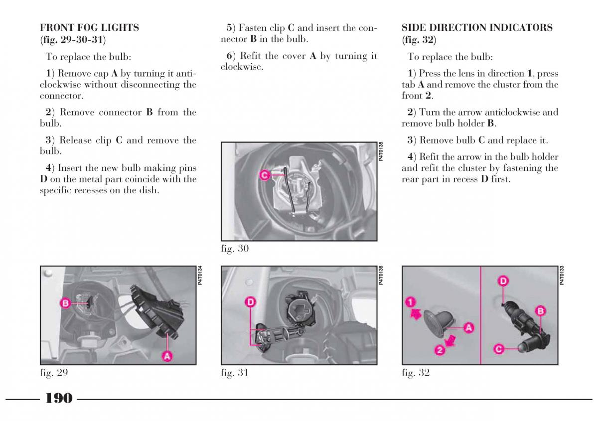 Lancia Lybra owners manual / page 191