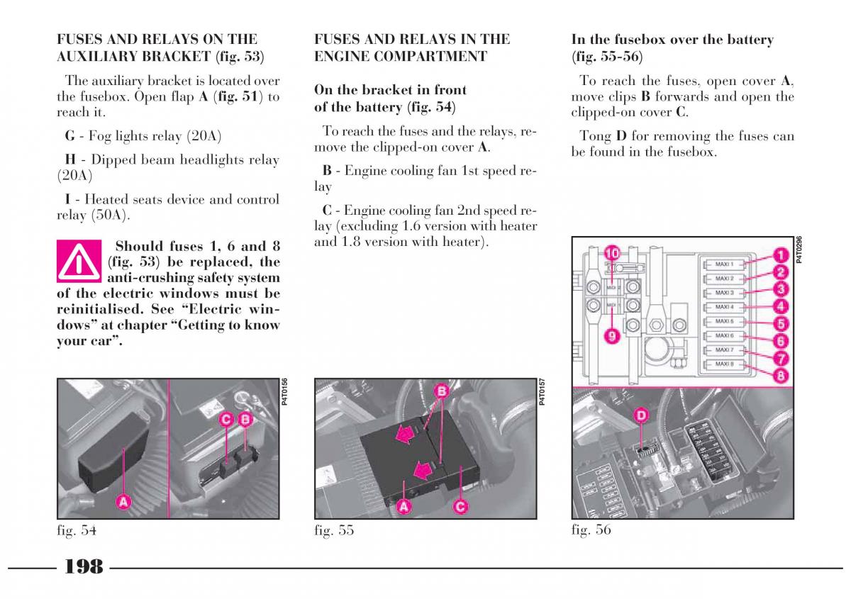 Lancia Lybra owners manual / page 199