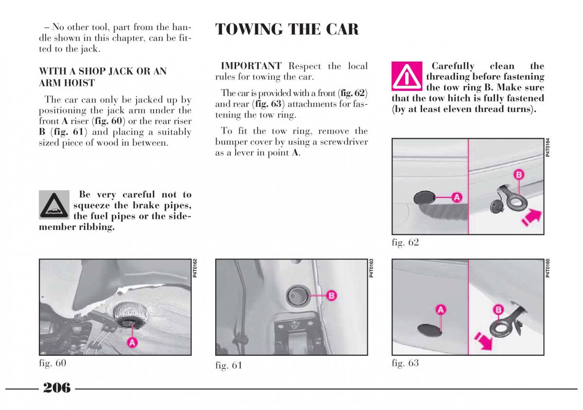 Lancia Lybra owners manual / page 207