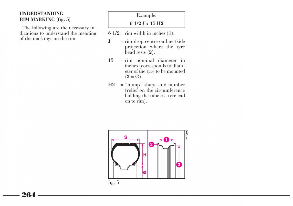 Lancia Lybra owners manual / page 265