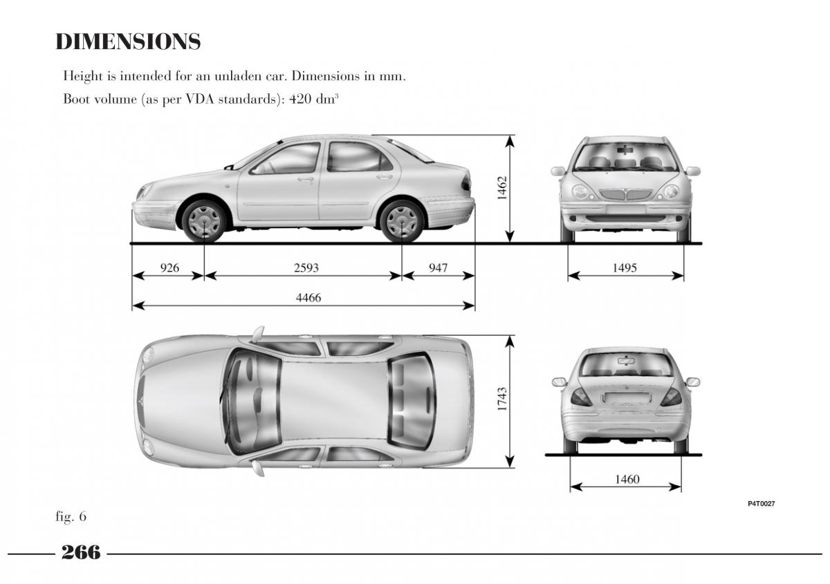 Lancia Lybra owners manual / page 267