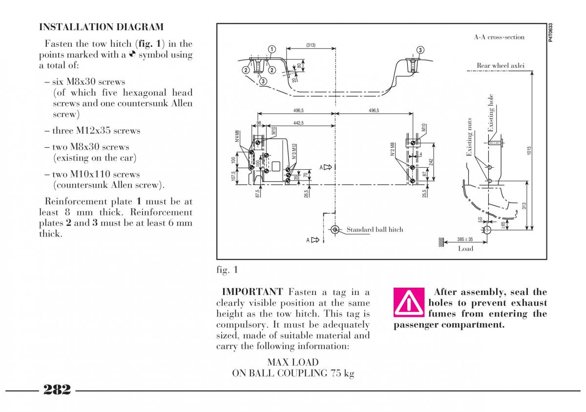 Lancia Lybra owners manual / page 283