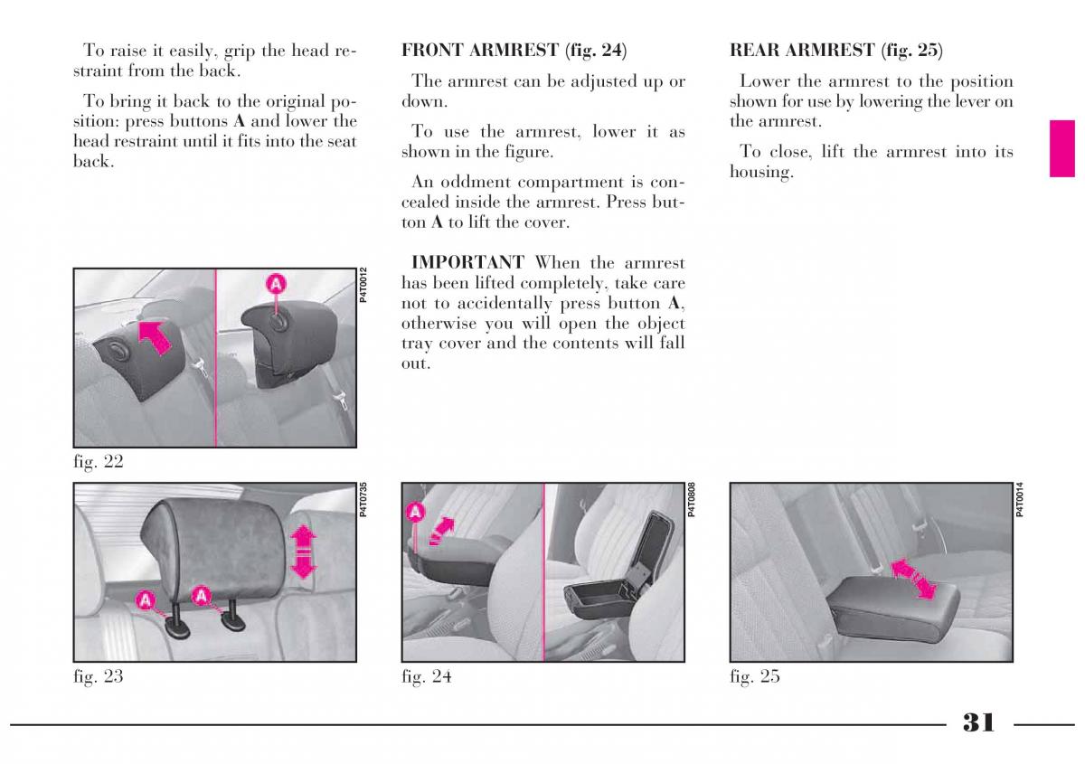 Lancia Lybra owners manual / page 32