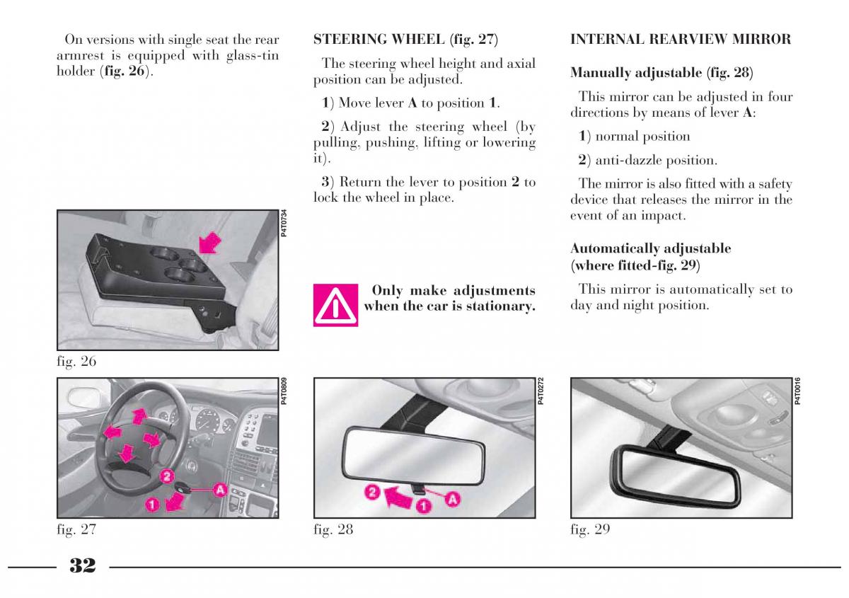 Lancia Lybra owners manual / page 33