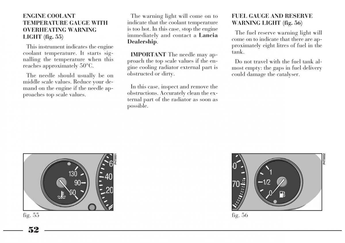 Lancia Lybra owners manual / page 53