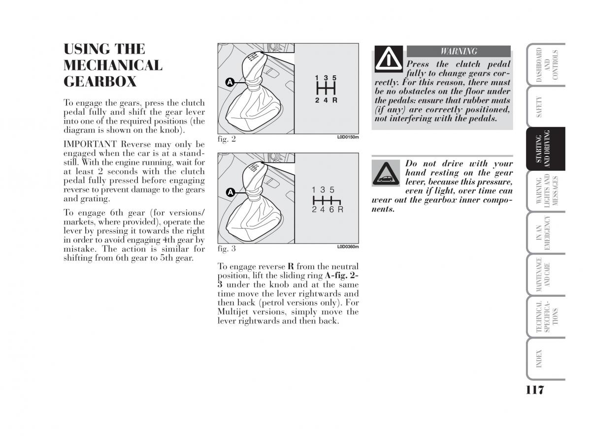 Lancia Musa owners manual / page 118