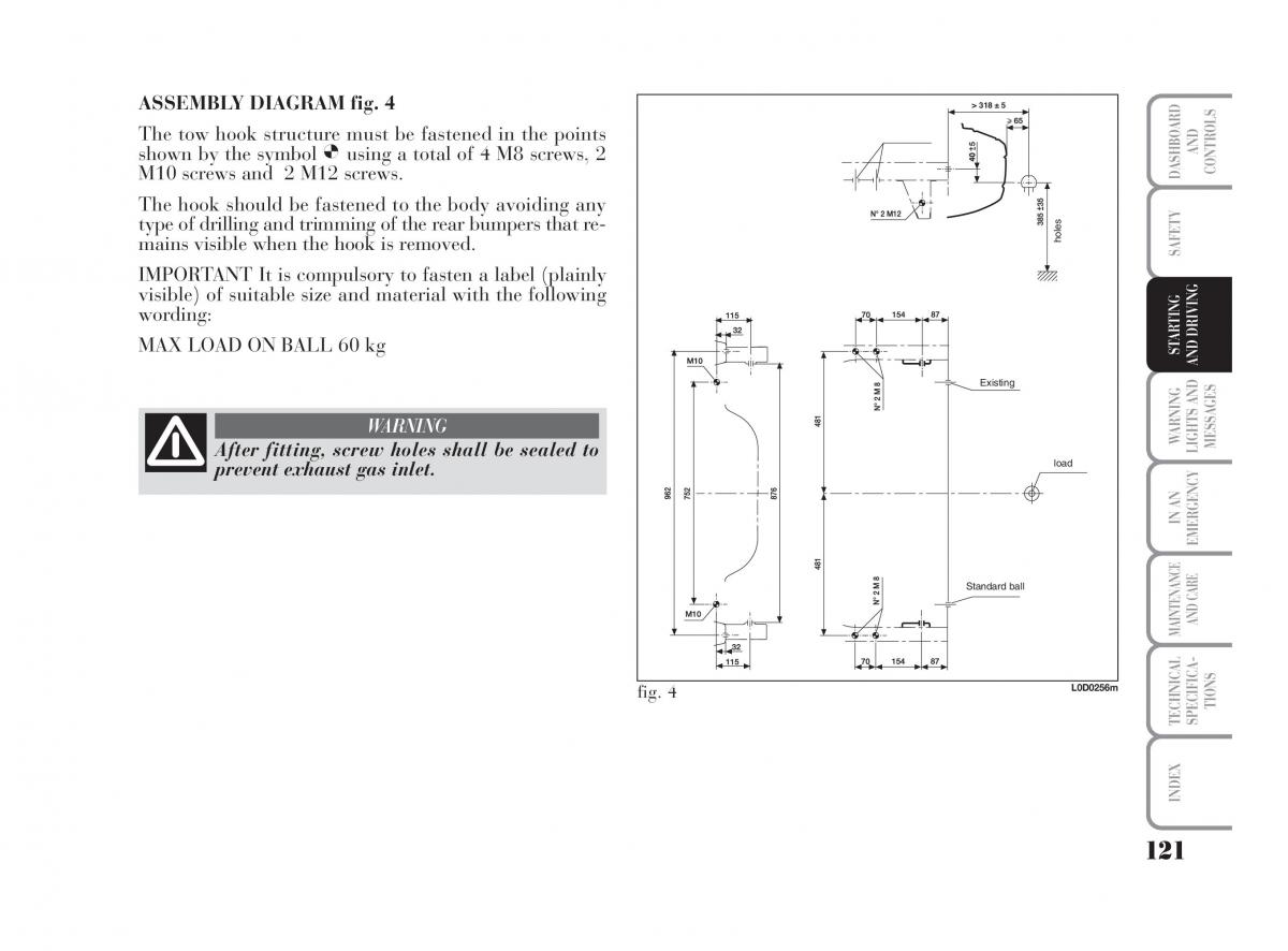 Lancia Musa owners manual / page 122