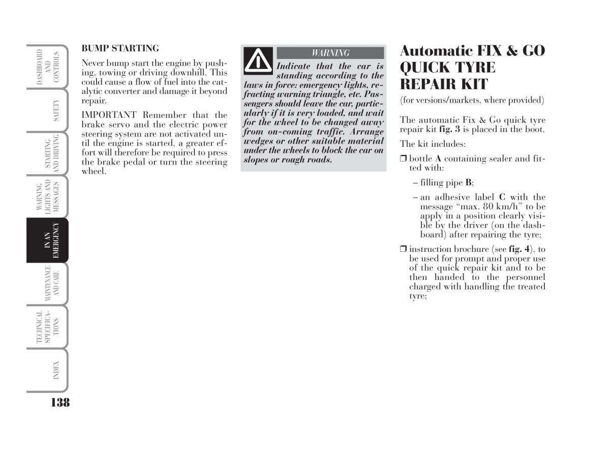 Lancia Musa owners manual / page 139