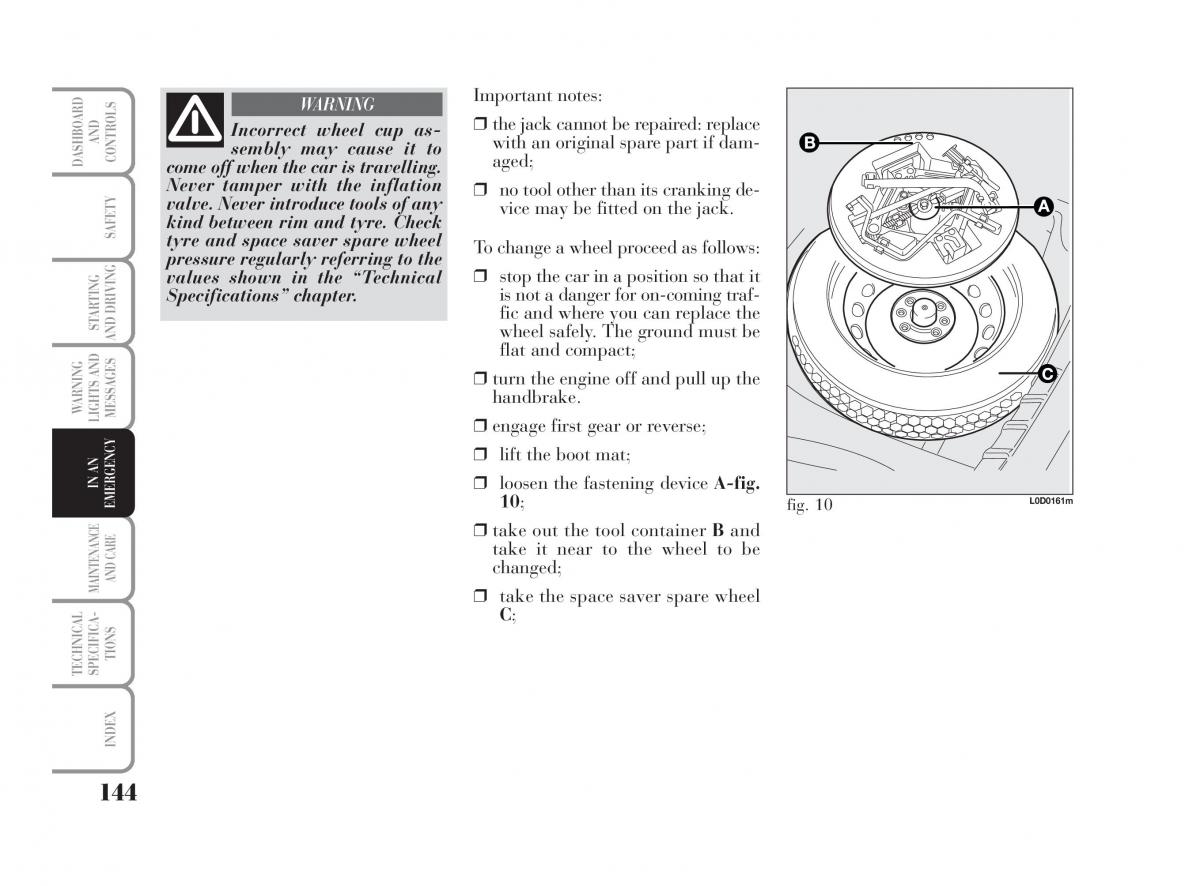 Lancia Musa owners manual / page 145