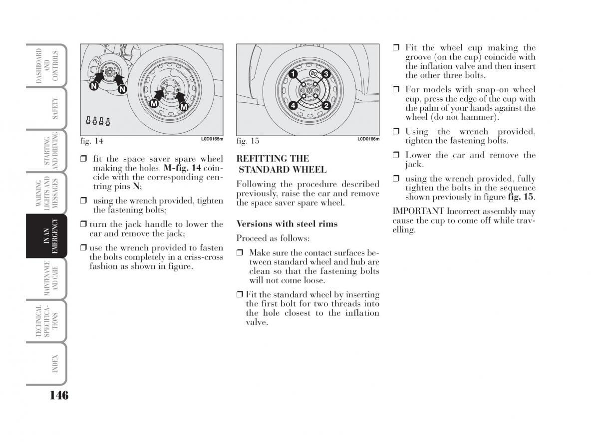 Lancia Musa owners manual / page 147