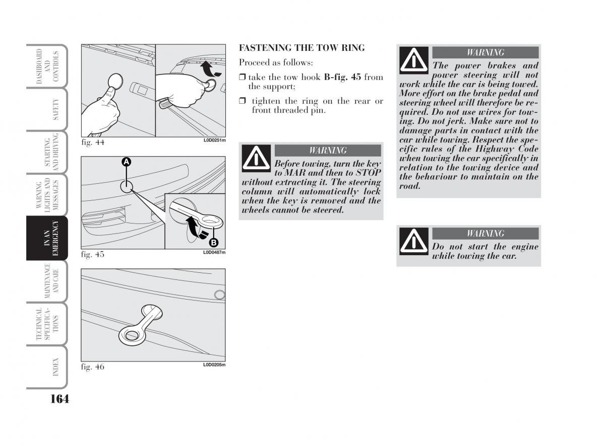 Lancia Musa owners manual / page 165