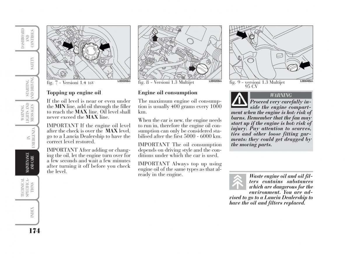 Lancia Musa owners manual / page 175