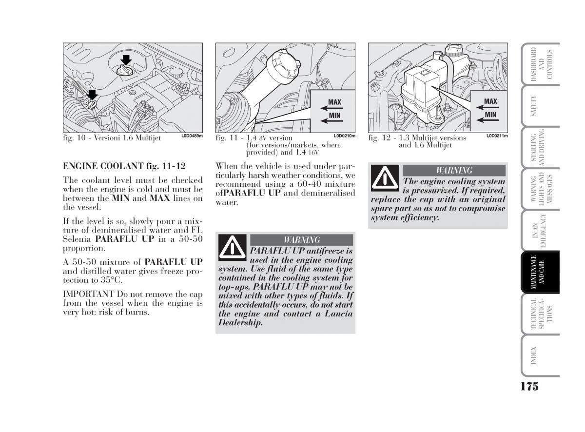 Lancia Musa owners manual / page 176