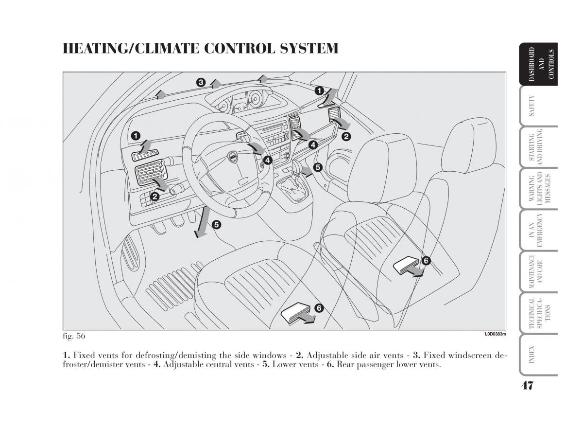 Lancia Musa owners manual / page 48