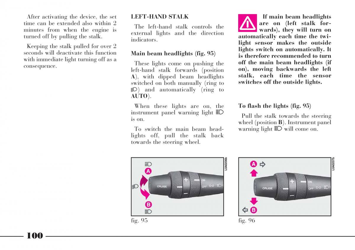 Lancia Thesis owners manual / page 101