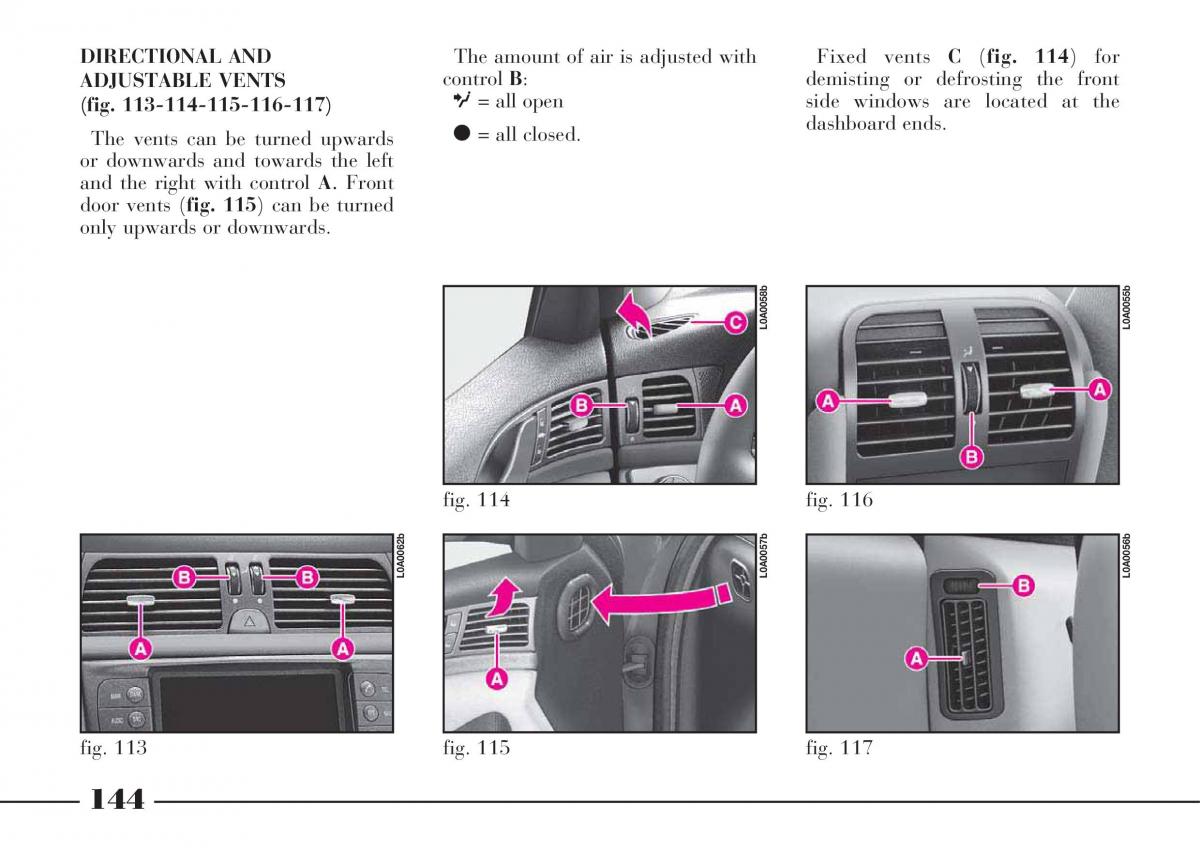 Lancia Thesis owners manual / page 145