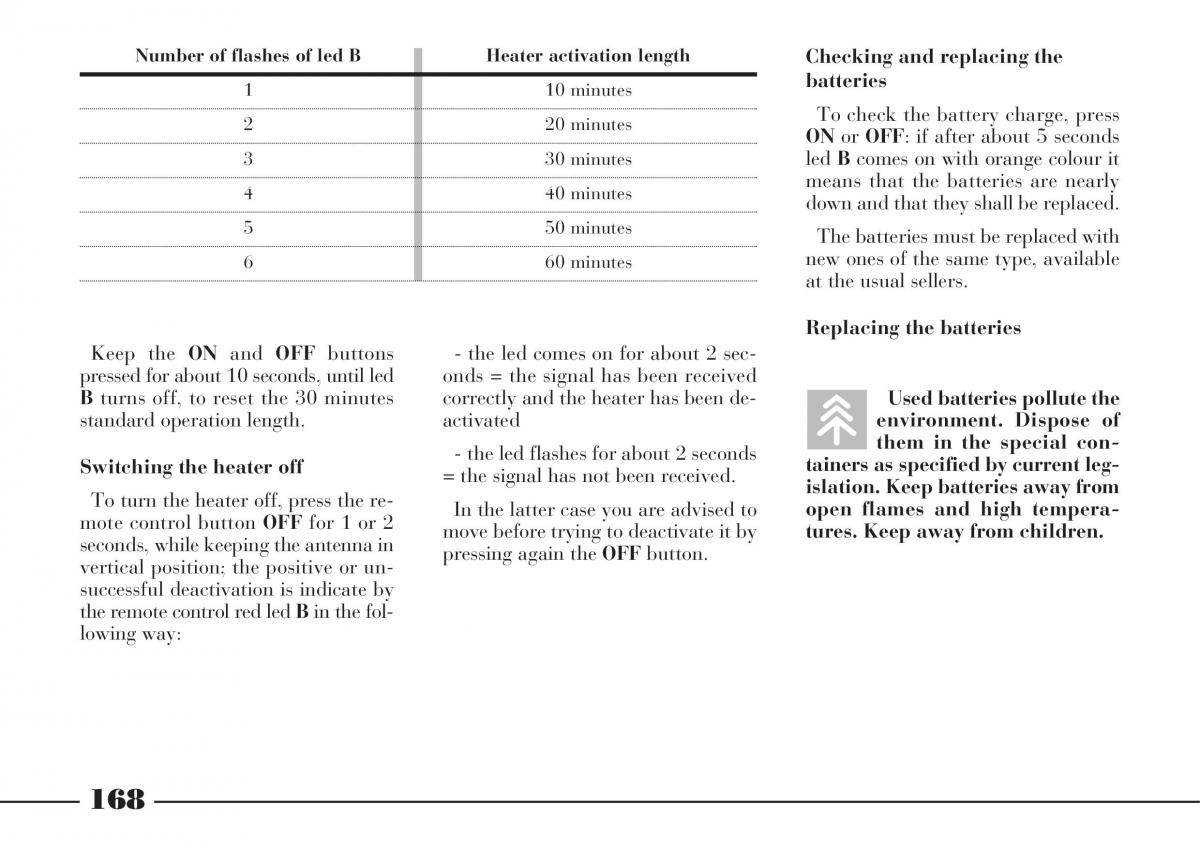 Lancia Thesis owners manual / page 169