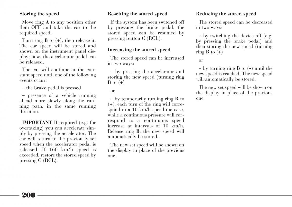 Lancia Thesis owners manual / page 201