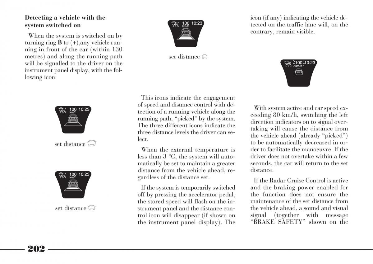 Lancia Thesis owners manual / page 203