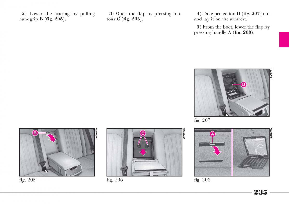 Lancia Thesis owners manual / page 236