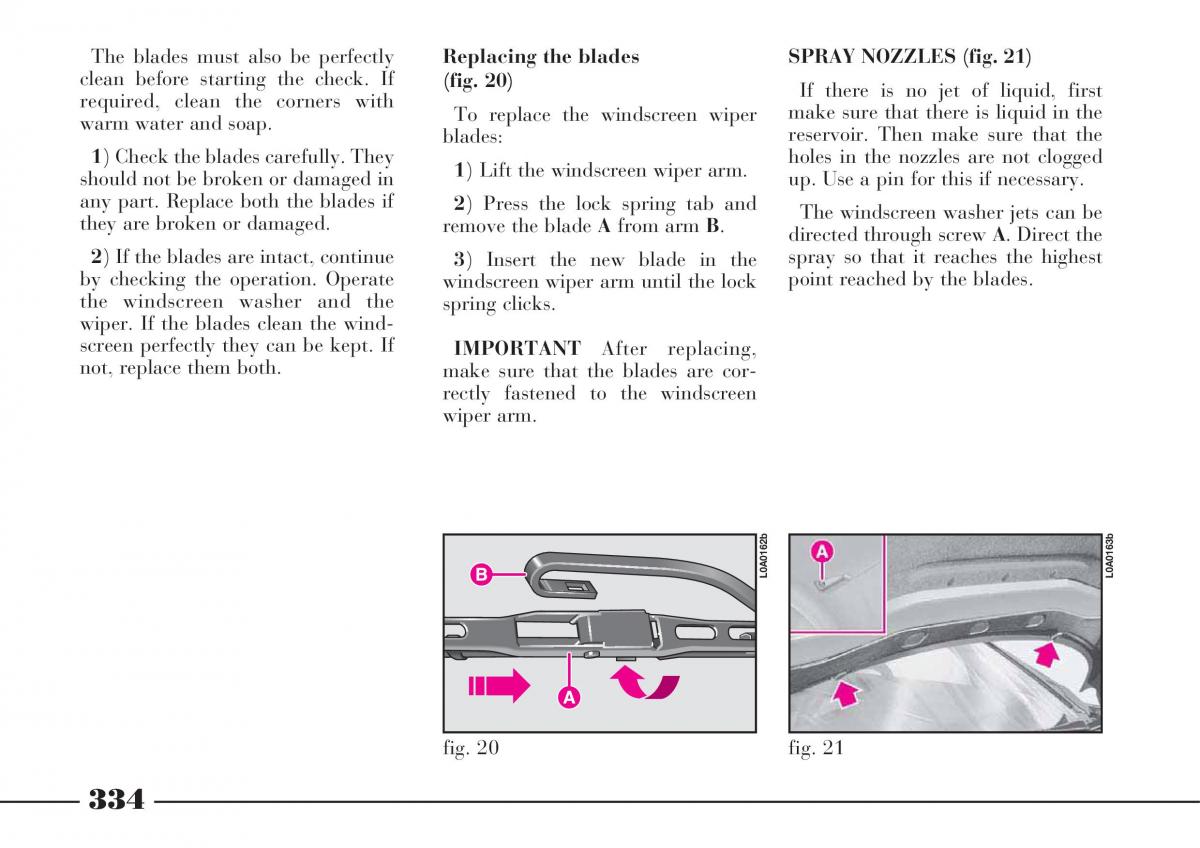 Lancia Thesis owners manual / page 335