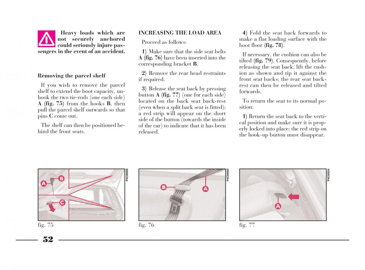 manual  Lancia Y owners manual / page 55