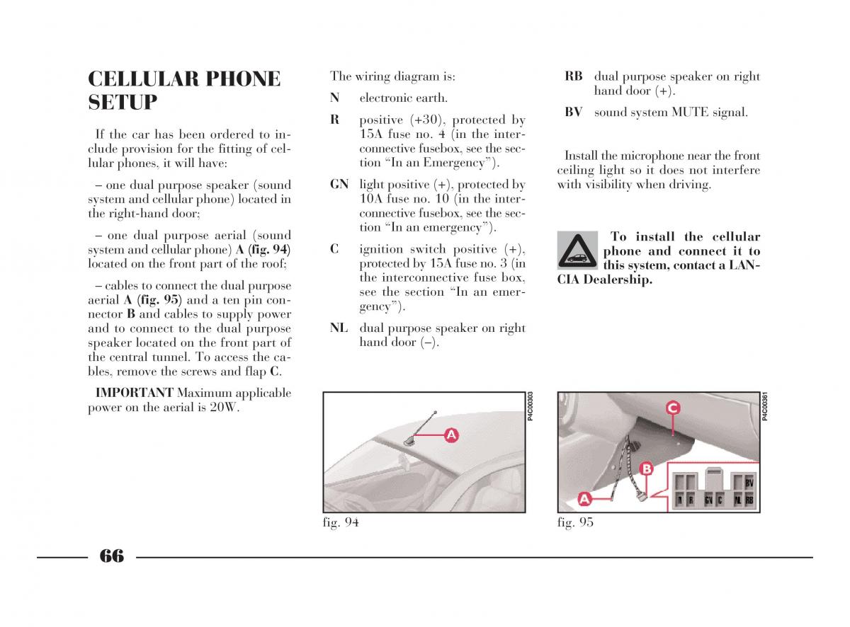 manual  Lancia Y owners manual / page 69