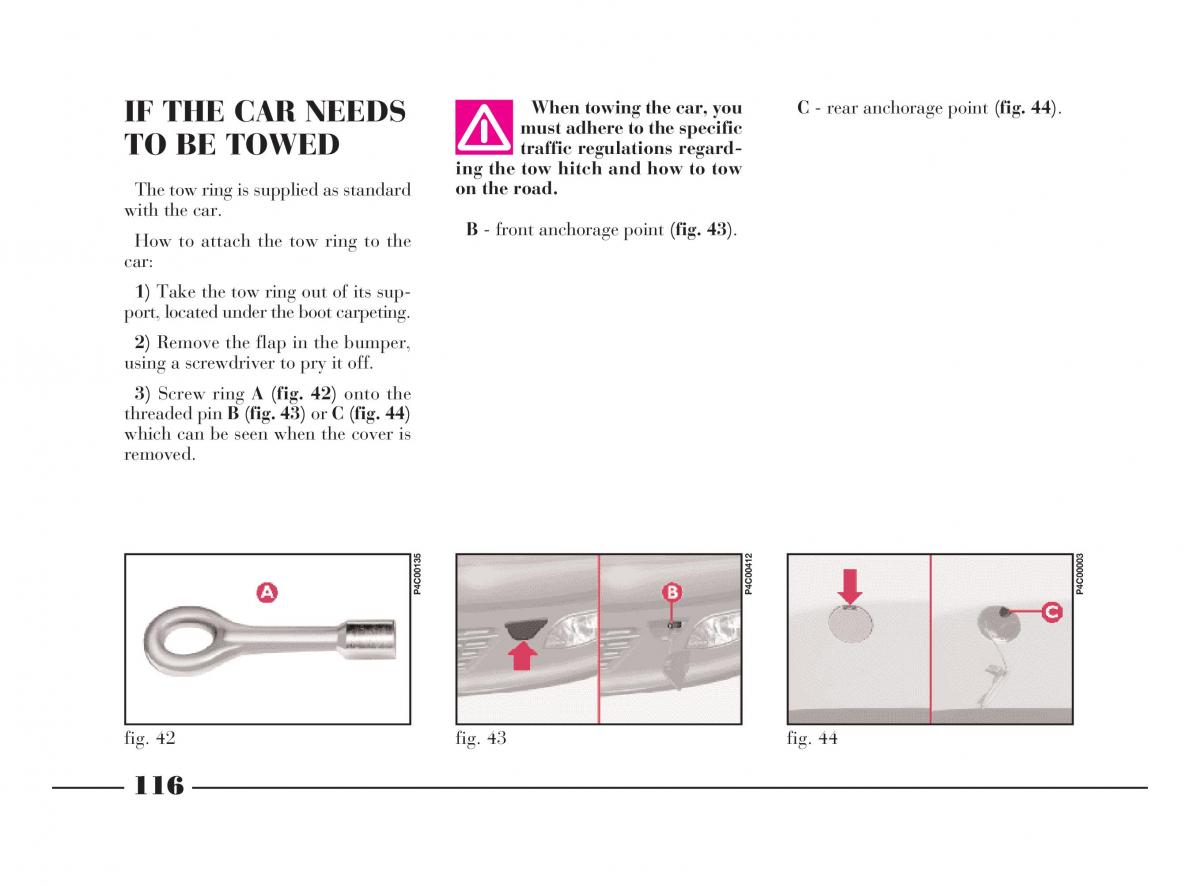 manual  Lancia Y owners manual / page 119