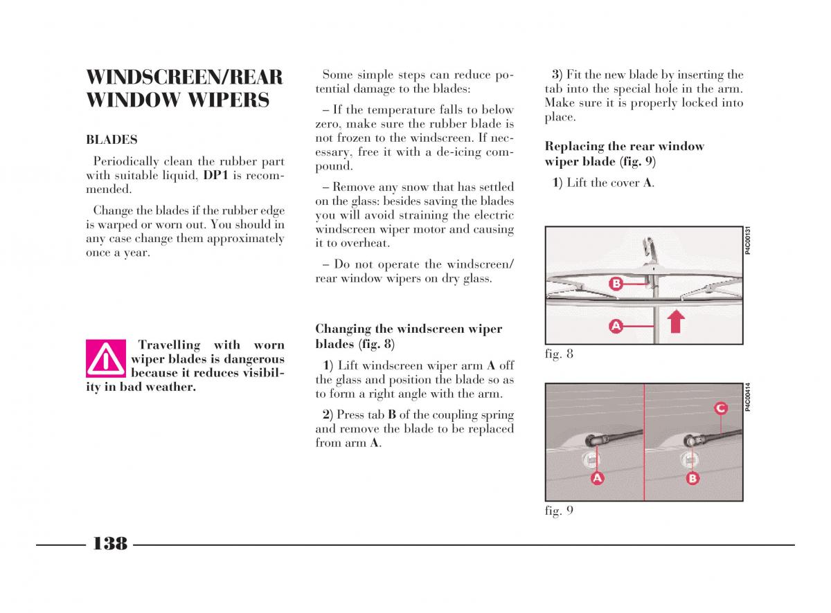 manual  Lancia Y owners manual / page 141