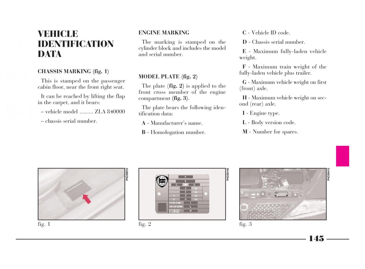 manual  Lancia Y owners manual / page 148