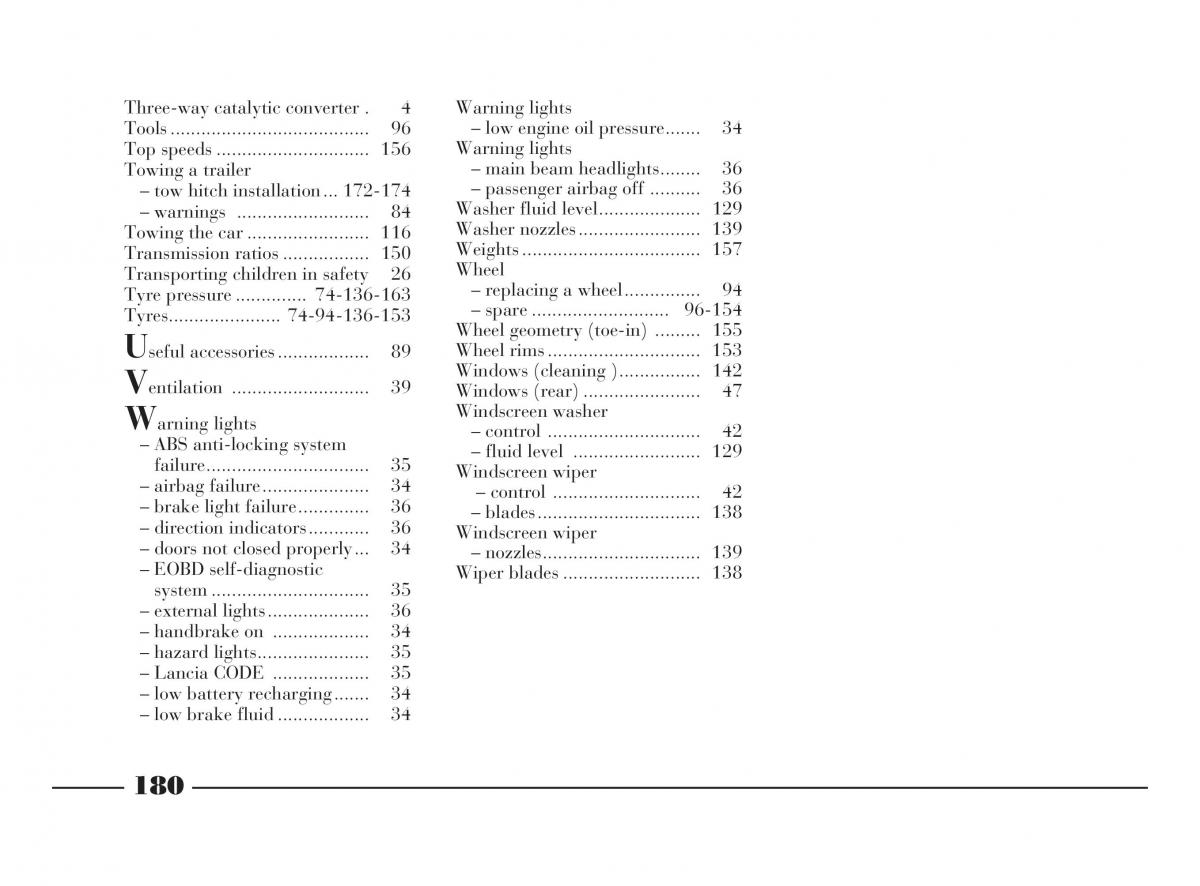 manual  Lancia Y owners manual / page 183