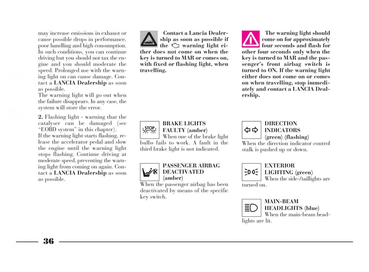 manual  Lancia Y owners manual / page 39