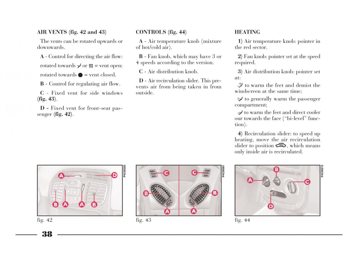 manual  Lancia Y owners manual / page 41