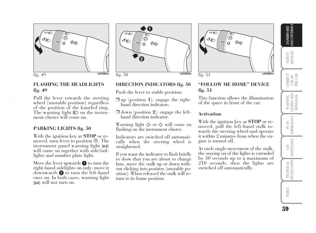 Lancia Ypsilon owners manual / page 60