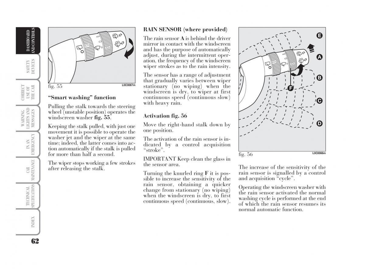 Lancia Ypsilon owners manual / page 63