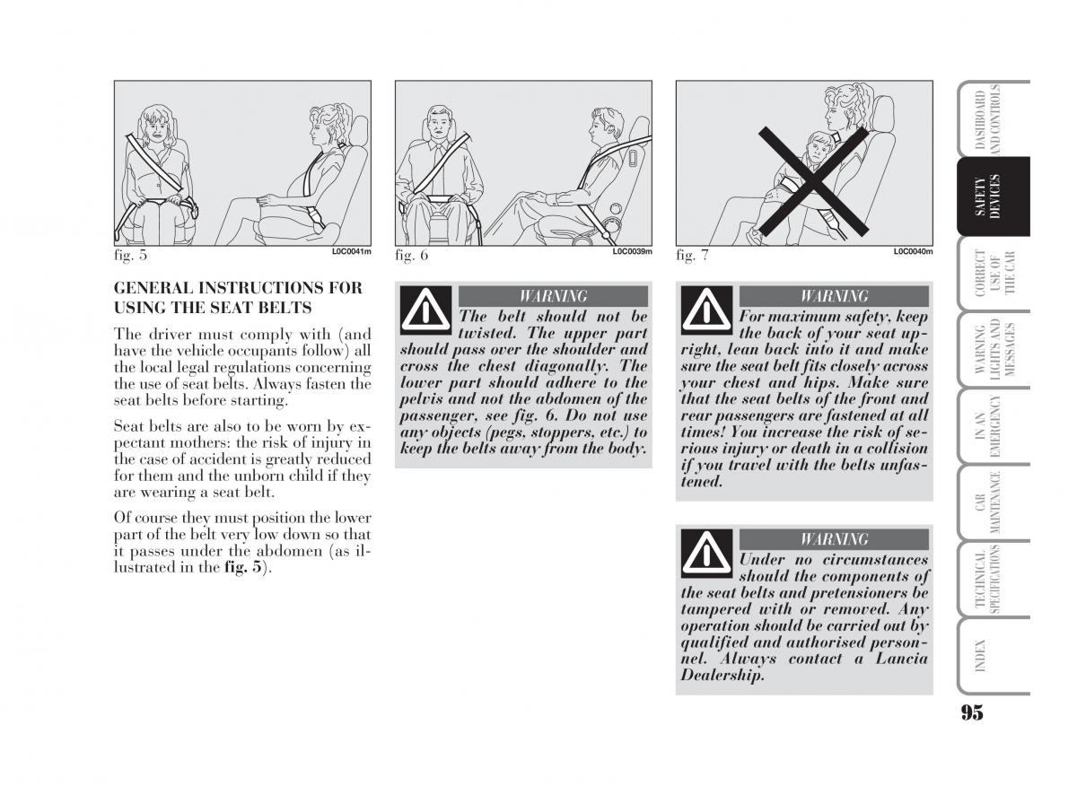 Lancia Ypsilon owners manual / page 96