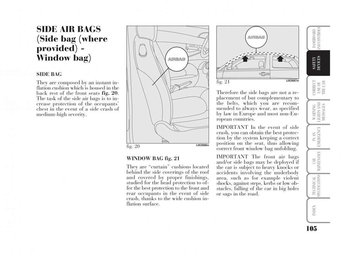 Lancia Ypsilon owners manual / page 106