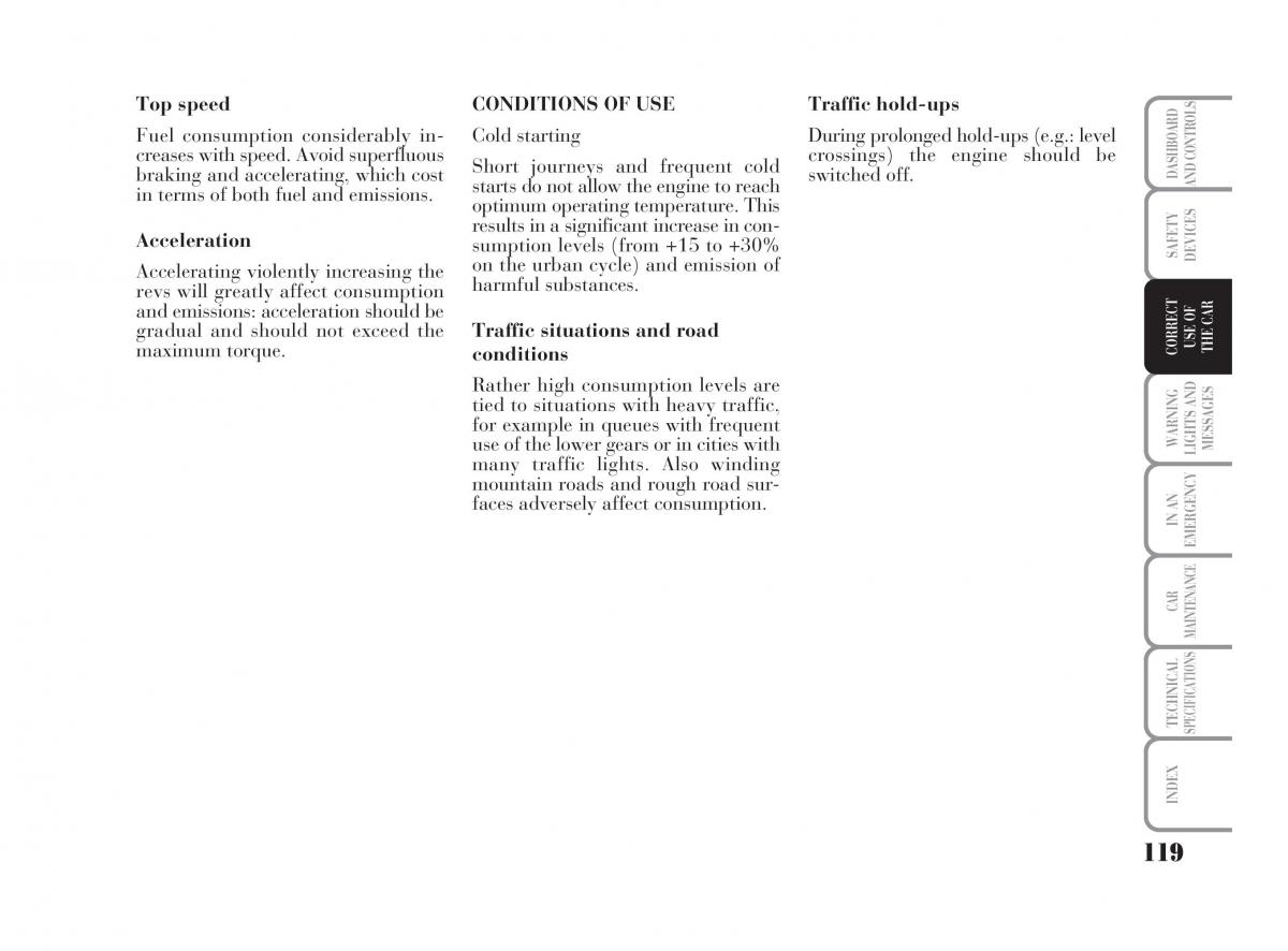 Lancia Ypsilon owners manual / page 120